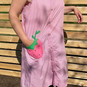 Vintage pink gingham dress!